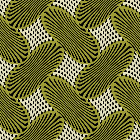 Abstract decorative geometric print  Seamless pattern  Vector 