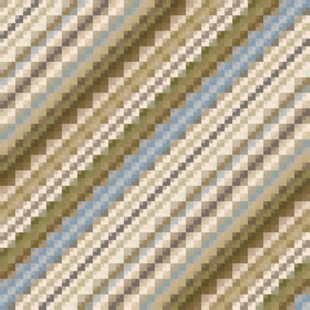 Abstract ornate pixels striped background  Seamless pattern  Vector のイラスト素材