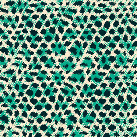 Wild cat fur print  Seamless pattern  Vector のイラスト素材
