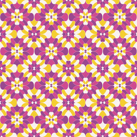 Geometric floral background  Seamless pattern  Vector のイラスト素材