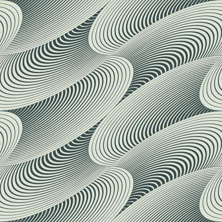 Abstract decorative stylized geometric petals grid ornament  Seamless pattern  Vector のイラスト素材