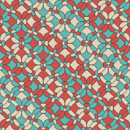 Abstract decorative geometric grid ornament  Seamless pattern  Vector のイラスト素材