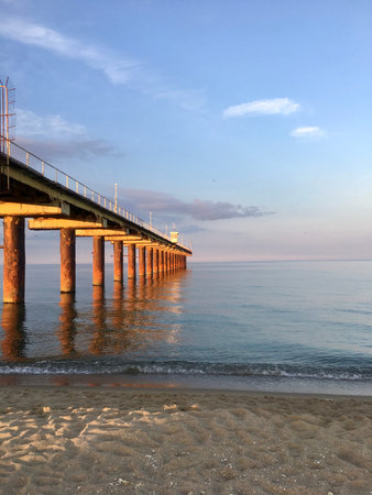 pier in the seaの写真素材