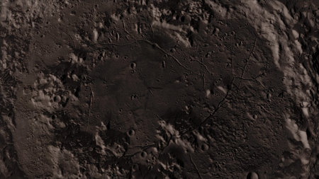 Moon in outer space, Surface. High quality, resolution, 4k
