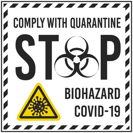 Illustrations concept, stop coronavirus COVID-19.のイラスト素材