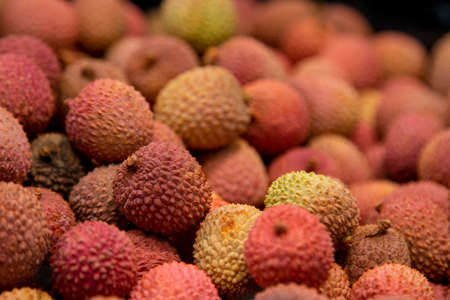 lichee, Litchi fruits, Scientific name Lichi chinensis Sonnの写真素材