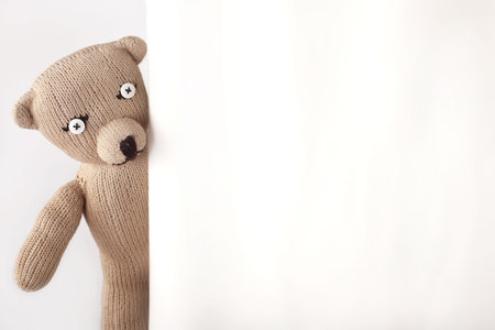 teddybear with buttoneyesの写真素材