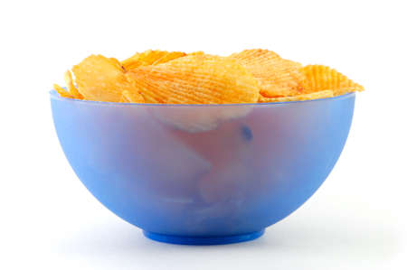 Chips in a bowlの写真素材