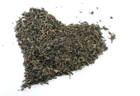 heart-shaped heap of teaの写真素材