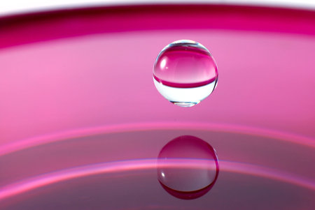 Water drops falling downの写真素材