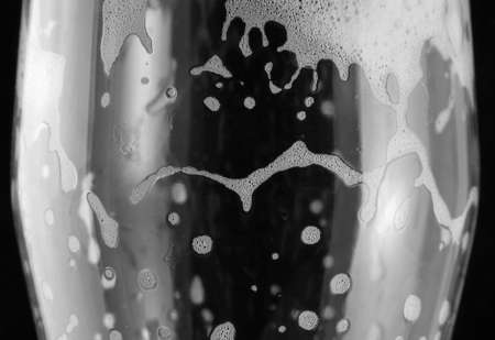 empty glass of beerの写真素材