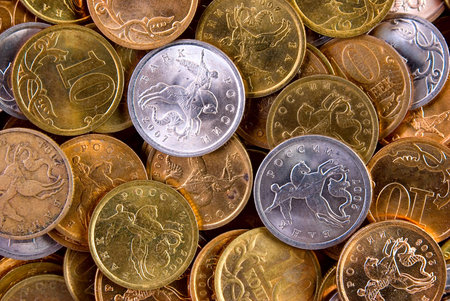 coins backgroundの写真素材