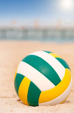 ball on the beachの写真素材
