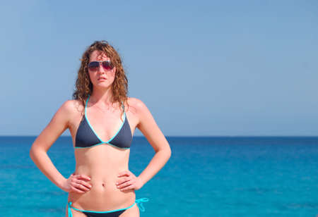 beautiful woman against the sea background
の写真素材