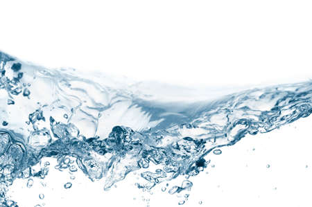 closeup of water waves isolated on whiteの写真素材