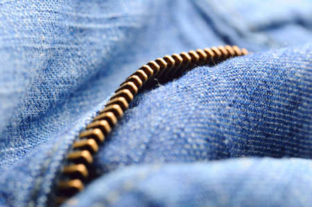 jeans zipper closeup, shallow dofの写真素材