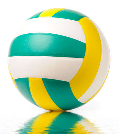 volleyball ball isolated on whiteの写真素材