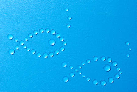 fishes made of water drops の写真素材