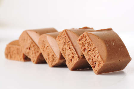 porous chocolate barsの写真素材