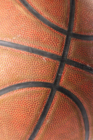 closeup of a basketball ballの写真素材