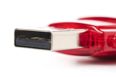 red usb flash driveの写真素材