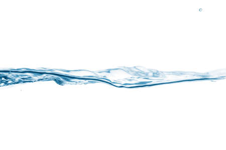 closeup of water waves isolated on white の写真素材