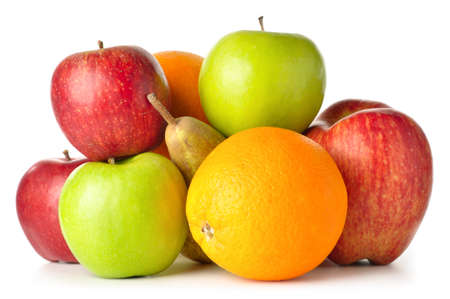 fruits isolated on whiteの写真素材