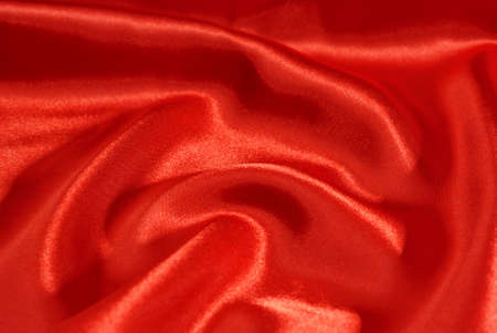 closeup if a red silk fabricの写真素材