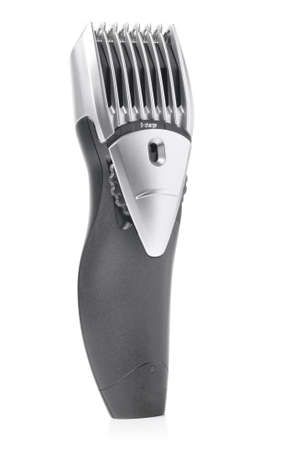 modern hair clipper isolated on whiteの写真素材
