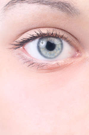 closeup view of a beautiful female eyeの写真素材