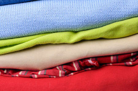 stack of men's clothing の写真素材