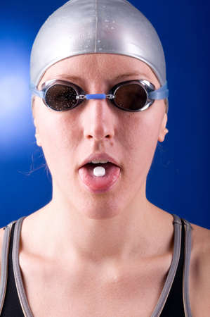 ill swimmerの写真素材