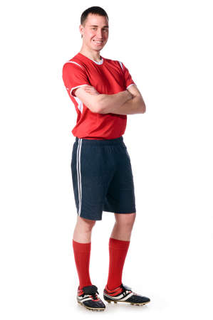 standing soccer playerの写真素材
