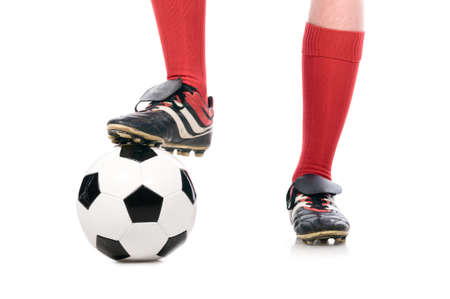 legs of soccer playerの写真素材