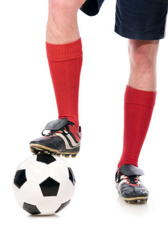 legs of soccer playerの写真素材