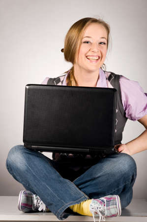 office woman with laptopの写真素材