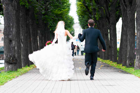 just married coupleの写真素材