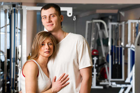 couple in gymの写真素材