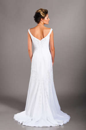 bride in wedding dressの写真素材
