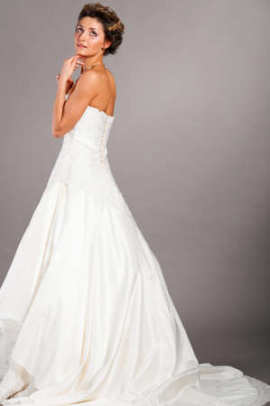 bride in wedding dressの写真素材