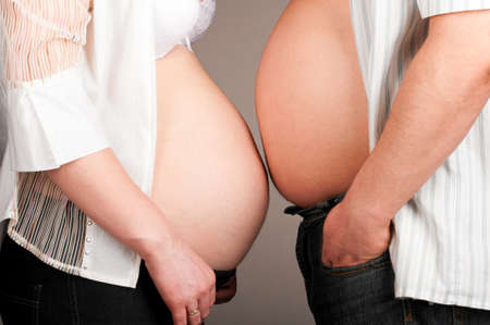 pregnant and fat belliesの写真素材