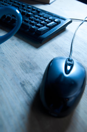 night workplaceの写真素材