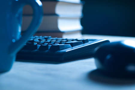 night workplaceの写真素材