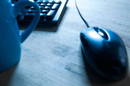 night workplaceの写真素材