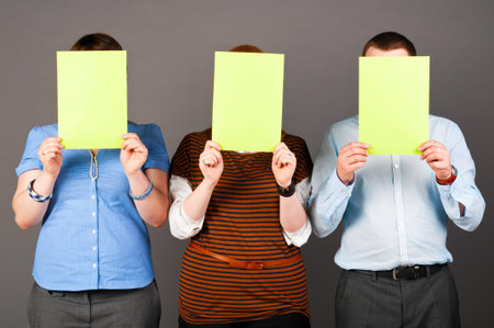 three business people