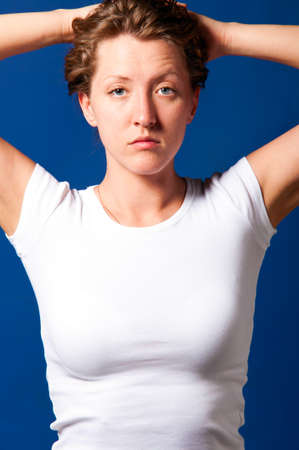 calm womanの写真素材