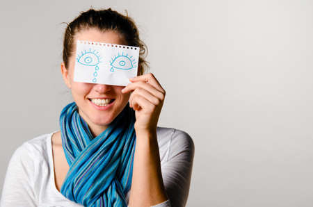 drawn emotionsの写真素材