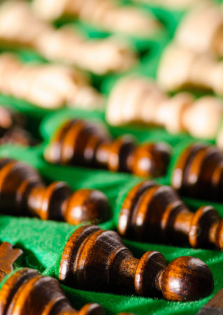wooden chess pieces