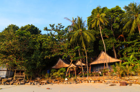 morning beach in Thailandの写真素材