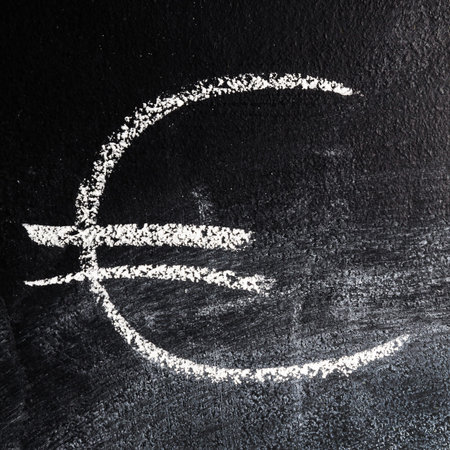 euro sign on chalk board